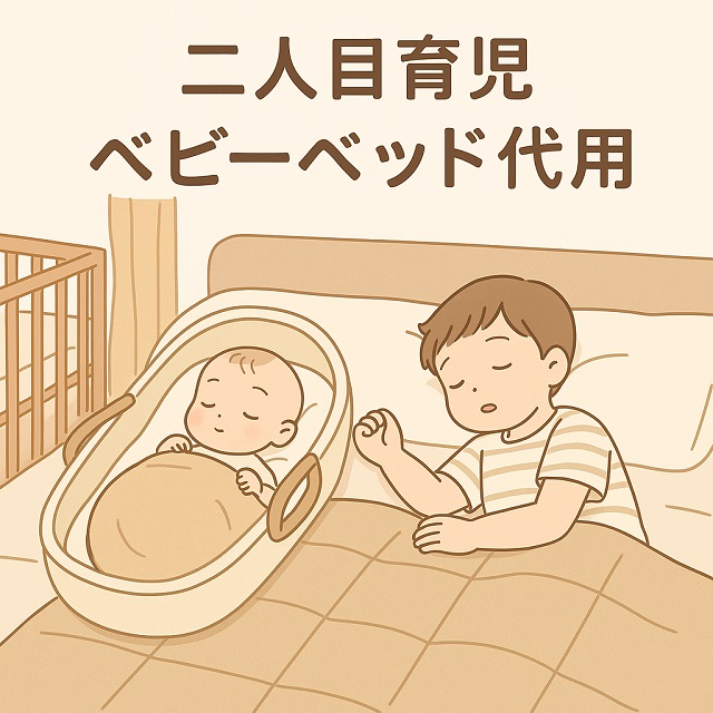 二人目育児ベビーベッド代用